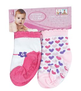 Set de medias de bebé Rosadas